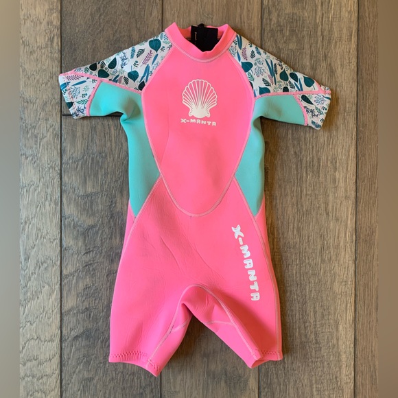 Other - NATYFLY Girls Shorty Wetsuit 2.55 mm Neoprene Thermal One Piece Swimsuit 4-5 yrs